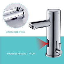 Auralum Rubinetto Automatico con Sensore ad Infrarossi Miscelatore Acqua Calda e Fredda per Lavabo Finitura Cromo