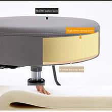 Creator-Z Rotolamento Sgabello - Sgabello Regolabile con Supporti - Morbida Girevole Workbench Stool- Desk Sgabello Sedia per Cucina, Salone, Spa, Tatuaggio, Pedicure,Nero,36CM