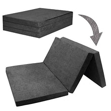 Fortisline - Materasso pieghevole a 2 posti, letto per ospiti, 195 x 120 x 9 cm, colore: Grigio