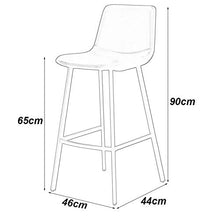 Sgabelli Alti in Metallo Moderni Cucina Colazione Bar Sedia Contatore Casa Sgabelli da Bar con Sedile in Pelle PU Altezza 65 / 75cm per Sala da Pranzo caffè Bistro Pub