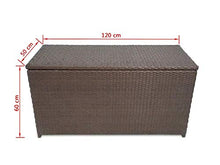 Scatola portaoggetti da giardino con coperchio, per giardino, cortile, patio, balcone, caffè, 120 x 50 x 60 cm