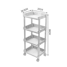 WangQ Scaffali da Bagno e da Bagno Rack a rulli mobili Rack RACCHETTI Multi-Function Cremagliera per Uso Domestico Scaffali a Rack Multistrato (Size : 86cm)
