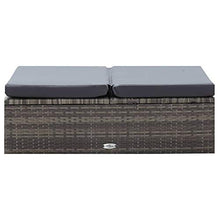 Tidyard Set Divani da Giardino con Cuscini in Polyrattan,Divano da Giardino 2 Posti con Poggiapiedi,Divani da Esterno,Salottino da Esterno,Salotto Sofà Esterni