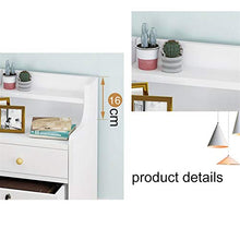 RKRZLB Comodino Bianco Camera da Letto Cassettiera Moderno con 2/3 Cassetti 14.5x13.3x23.6inch Cassettiere Cameretta (Color : Style 1)