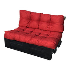 Cuscino Spalliera per Bancale 120x42x10-18 cm - Cuscini per Schienale Divano pallet di legno - COLORE BORDO'