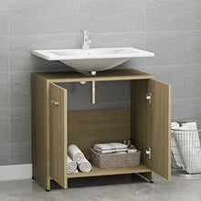 Armadio da bagno in rovere Sonoma 60x33x58 cm