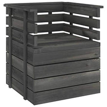 vidaXL Set Divani da Giardino su Pallet 12 pz Legno Pino Grigio Scuro