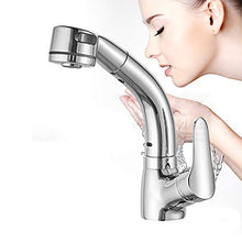 VBARV Rubinetto per lavandino con Rubinetto Estraibile - Rubinetto per Vasca, Doppio lavabo, Finitura cromata, Rubinetto per lavabo monocomando, lavabo Caldo e Freddo