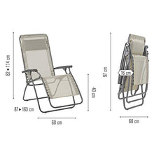 LAFUMA MOBILIER LFM4020 Sedia a Sdraio, Seigle, 87x68x114 cm