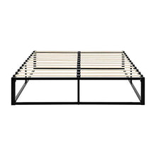 [en.casa] Struttura Letto in Metallo 160 x 200cm Letto Matrimoniale in Acciaio con Rete a Doghe - Nero