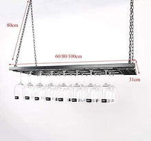 DYB Wine Bar Stile Semplice Ferro da Appendere Bicchiere da Vino Rack Decorazione a soffitto Scaffale Bar Storage (Dimensioni: 80 * 31 cm)