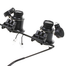 SaySure - Watch Repair Glasses Style Magnifier Loupe 20X with LED Light