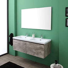 Kiamami Valentina Mobile SOSPESO con Specchio per Il Bagno CM120 Finitura Cemento | Madrid