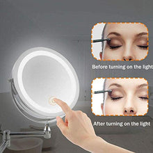 WZM Vanity Ingrandimento 5X Specchio per Trucco a LED con Specchio per Specchio Pieghevole a LED a Parete Pieghevole .Specchio