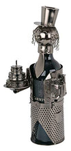 Brubaker- Porta bottiglia con scultura in metallo, ideale come regalo.