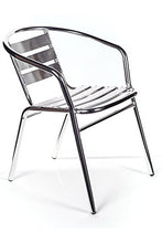 Sedia Poltrona Seduta Bar Da Esterno In Allumino Impilabile 50X56Xh74 Cm 1Pz
