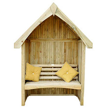 Forest Arbour Garden, Panca in Legno Massiccio, con tettoia
