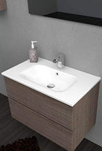 Mobile Bagno Completo Lavabo Specchio Led Harmony 60CM CERAMICHEMIRANDA-Noce Tranchè