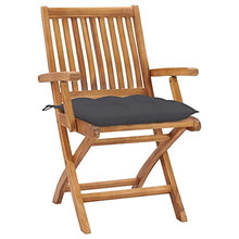 vidaXL Sedie da Giardino 2 pz con Cuscini Antracite Massello di Teak