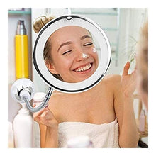 ZWH-Specchio per Il Trucco Trucco Specchi Specchio da Toilette con Luci 10X di Ingrandimento Appoggio con Forte Aspirazione for Il Bagno