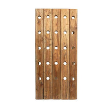 Portabottiglie in legno di teak verticale 25 bottiglie 110 cm