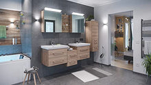 Set mobile bagno (7-pezzi) incl. 2x lavabi V&B Subway 2.0 in rovere chiaro