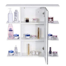 BXSZVOK Mobile Bagno 60x60Cm, Mobile Porta Cosmetici a 3 Strati con Specchio