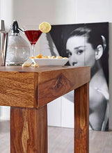 WOHNLING Tavolo da Bar, Legno, Sheesham, 80 x 80 x 110 cm