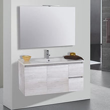 mazzoni Mobile da Bagno Sospeso 100cm Maiorca Light 2+2 Bianco Frassinato