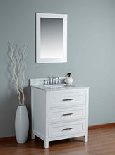 RUBEZA 750mm Harper Bagno Vanity, Bianco Marmo Italiano Carrara Top