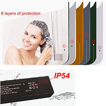 NWHJ Specchio da Bagno con Illuminazione a LED Integrata, Specchio da Trucco Ovale da Parete, Smart defogging + Orologio, IP54 Impermeabile