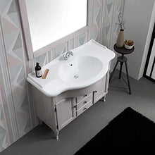Kiamami Valentina MOBILE BAGNO SHABBY A TERRA NIZZA CON LAVABO E SPECCHIO