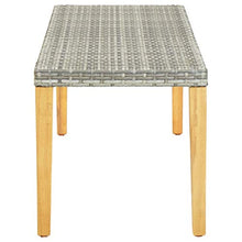 FAMIROSA Panchina da Giardino 80 cm in Polyrattan Grigio-6487