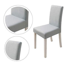 1/2/4 / 6Pcs Set di Fodere per Sedia per Sedia da Pranzo, Fodere per Sedie Elasticizzate in Spandex Tinta Unita, per Sala da Pranzo Hotel per Banchetti di Nozze (Grigio Chiaro, 1Pz) A