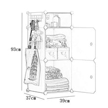 Locker Noleggio Home Camera Robusta Abbigliamento Scaffalature Armadio Armadio Rimovibili di Plastica Topcabinet Divide-Grid Dormitorio MUMUJIN (Size : 39X37X93CM)