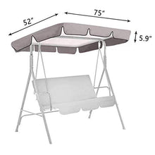 Viourna SHIFWE - Copertura per altalena da giardino, esterno, protezione UV, 2 e 3 posti, impermeabile