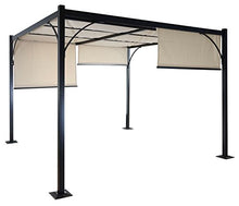 Gazebo pergola baldacchino apribile Granada alluminio poliestere 3x3m avorio
