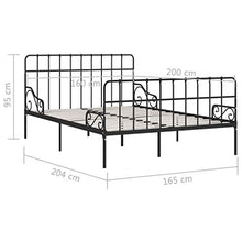 SKM Giroletto con Doghe Nero in Metallo 160x200 cm (25.7kg)