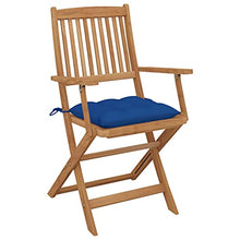 vidaXL Sedie da Giardino Pieghevoli 2pz con Cuscini Massello d'Acacia