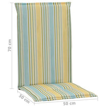 Goliraya 2 pz Cuscini Sedie Giardino con Stampa Multicolori 120x50x3 cm