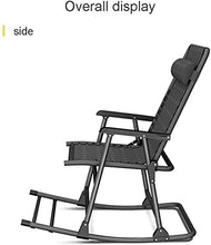 Sedia a dondolo pieghevole da giardino, con poggiatesta ergonomico, peso massimo 160 kg