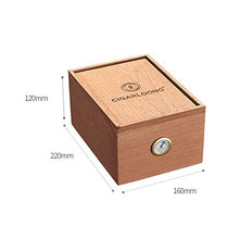 YAeele. Cigar Box, Humidor, Legno di Cedro Legno Solido Cigar Box umidificazione Good Mood, Good Life (Colore: Brown)