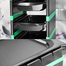 REGAL-HPQ Carrello per Parrucchiere Estetista Portaoggetti Porta con Ruote 5 Salone Barbieria Nero,Verde