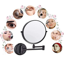 AJH 5X Specchio ingranditore da Parete per Bagno Specchio per Trucco Specchio cosmetico per Trucco Specchio per Trucco bifacciale 360 e Girevole Allungabile Collegament