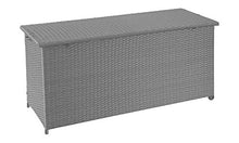 Mendler Baule Contenitore da Esterno HWC-D88 polyrattan ~ Premium 320l Grigio