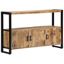 Tidyard Armadietto in Legno Massello di Mango,Armadio con 3 Ante e 1 Scomparto 120x30x75 cm