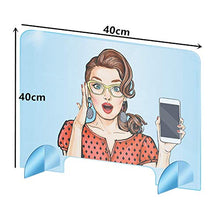 Moligh doll 400X400X4MM Pannello Isolante Trasparente Antispruzzo con Bordo Acrilico Adatto per Ambienti di Ufficio e Negozi