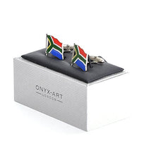 Onyx-Art Cufflinks - South Africa Flag - South African Flying Flag
