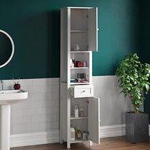 Bath Vida armadietto Milano Alto da Bagno con Specchio, Colore Bianco
