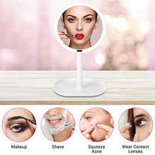 Specchio per Il Trucco del sensore, Mirror Specchio Ingranditore per Trucco,Ingrandimento 10x, Specchio con Luci a Illuminazione Led, Interruttore Tocca, Specchio Illuminato Portatile per Viaggio